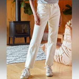 Outerknown Fillmore Boyfriend S.E.A. Cream Jeans Size 32
